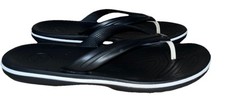 Crocs Classic Flip Flop Thong Sandal Women s 8 Mens 6 Black/White Clean VGC