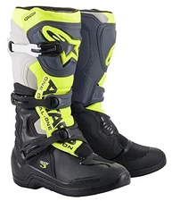 Alpinestars Tech 3 Boots - Blk/Cool Grey/Ylw/Fluo- US Sz 16 - 2013018-1055-16