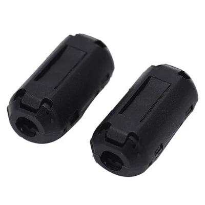 2 x schwarzes 5-mm-Klipp-Rausch-Ferritkern-Ringperlenfilter RFI-EMI-Kabel - Bild 1 von 4