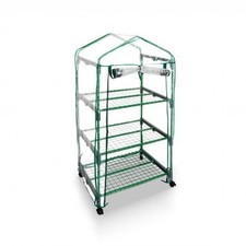 Mini Folien Gewächshaus Balkon Treibhaus Frühbeet Pflanzenregal Rollen PVC