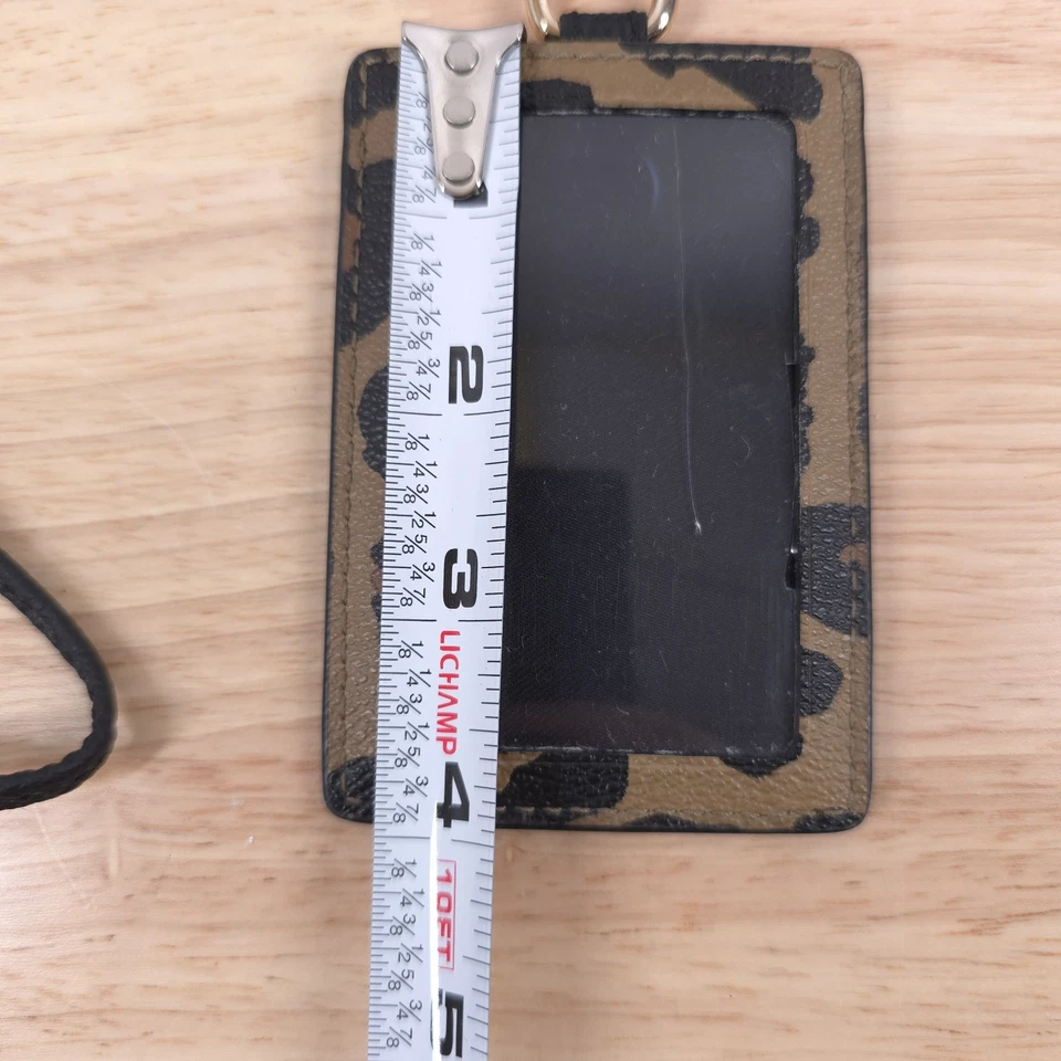 Coach Lanyard ID estampado de leopardo con correa original Foto 4 de 4