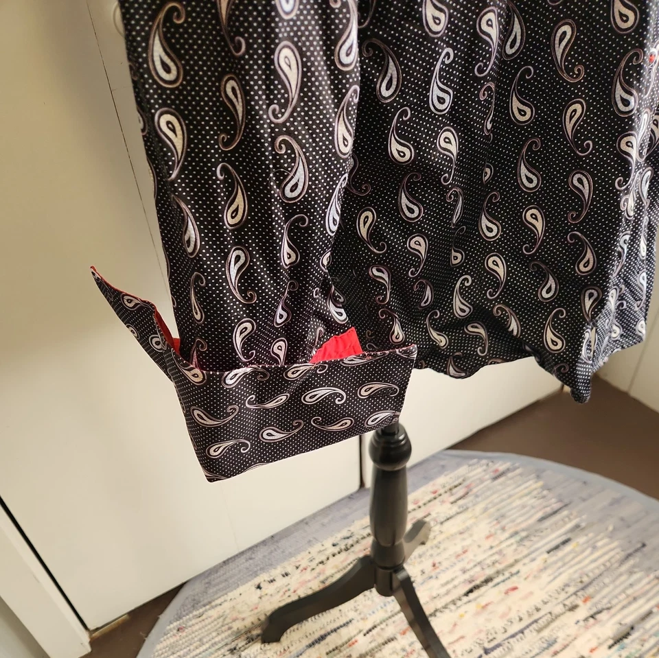 Camisa Hombre J.Valintin Turquía Estados Unidos Egipto Algodón Negra con Patrón Paisley 2XL Foto 4 de 4