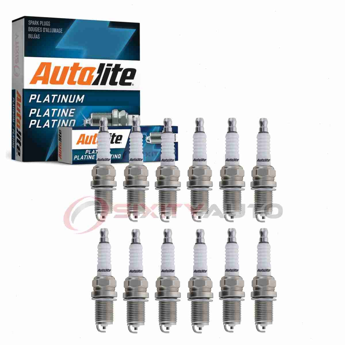 12 pc Autolite Platinum Spark Plugs for 1988-2001 BMW 750iL Ignition of