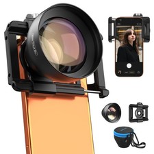 APEXEL 2X 50mm Portrait Master Telephoto Lens F1.05 for iPhone and Samsung
