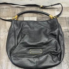 Marc by Marc Jacobs Pebble Black Leather Hobo Shoulder Bag Q Hillier Large