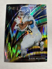 2025 Select Football Kalel Mullings RC Club Level Green/yellow Prizm Shock
