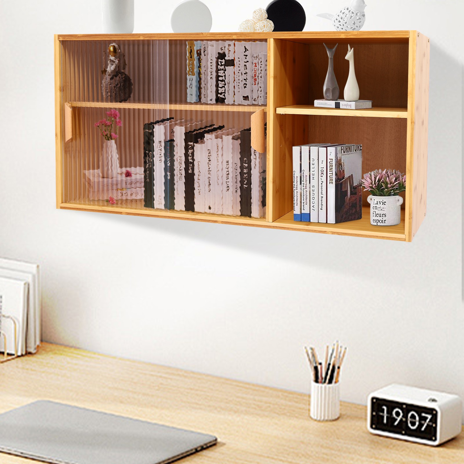Small Kitchen Cupboard Food Pantry Cabinet Wall Sideboard Wi
