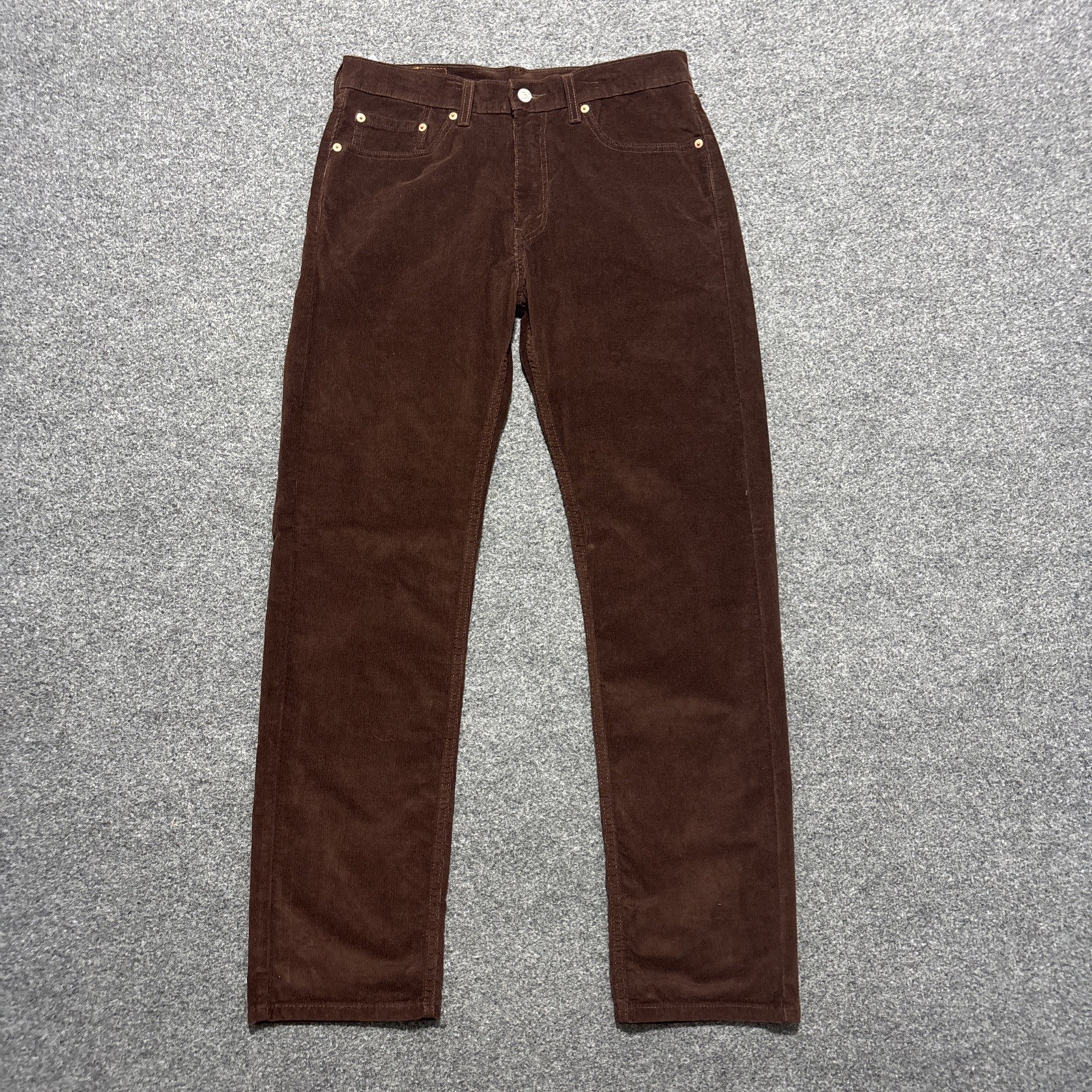 Levis 505 Corduroy Pants Mens 32x32 Teak Brown Regular Fit Straight Leg