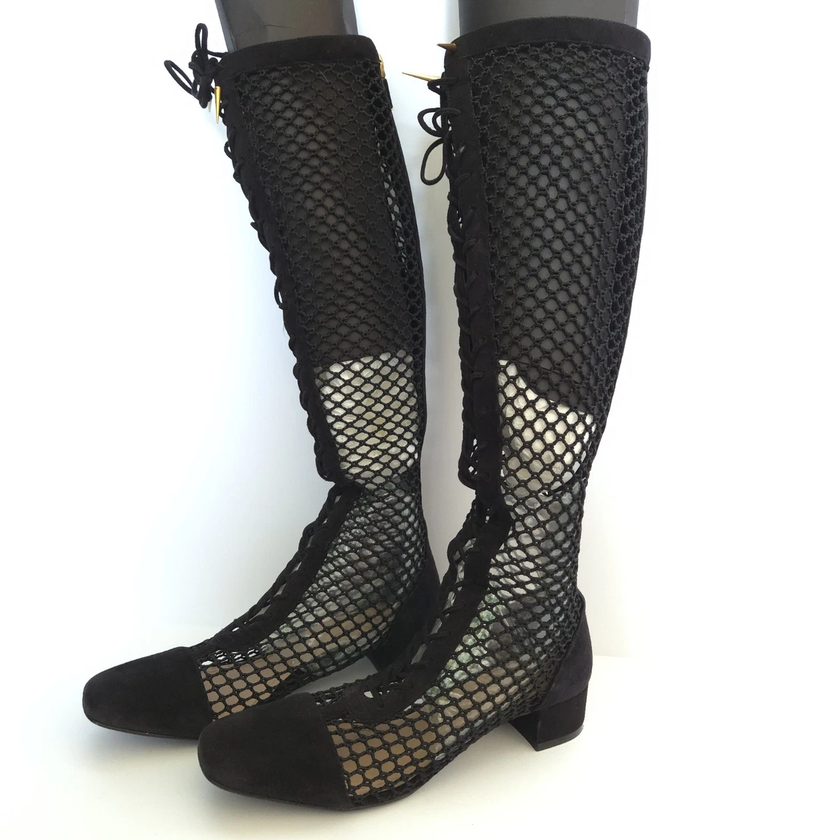Dior Low (1-1.9 in) Heel Height Knee High Boots for Women for sale