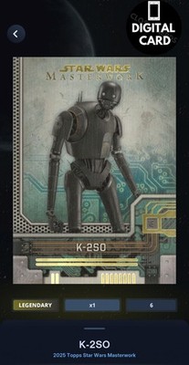 10cc K-2SO Short Circuit Wood Masterwork 25 Star Wars Card Trader