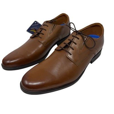 Clarks Collection Mens Dress Shoes US 12m Brown Leather Cap 
