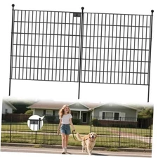  10-Panels No Dig Decorative Fence 30 10 Panels-30 in(H) x 25 ft(L) with Gate