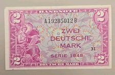 Series 1948 Germany 2 Mark Banknote Deutschen Mark
