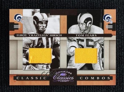 2008 Donruss Classics Classic Combos Jerseys /250 Tom Fears Elroy Hirsch HOF 4f5