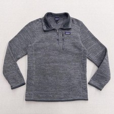 Patagonia Better Sweater 1/4 Quarter Zip Gray Fleece Pullover Kids Large