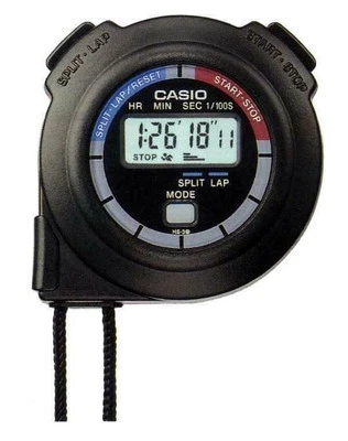 Casio Stopwatch HS-3V-1B Digital Black Stopwatch - Image 1 of 3