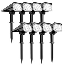 8PCS Solar Spotlights Landscape Spotlights Outdoor Garden Pathway Lawn Lighting