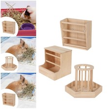 Wooden  Feeder,  Rack, Rodent Feeder with Internal Fastening, Practical,