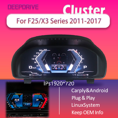 Digital Dashboard for BMW X3 Series F25 2011-2017 Instrument Cluster Cockpit
