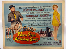 NEVER STEAL ANYTHING SMALL, '59. JAMES CAGNEY, SHIRLEY JONES, BROOKLYN BRIDGE.