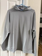 NWT (X- LARGE )Peter Millar Crown Sport Performance Hoodie GALE GRAY .