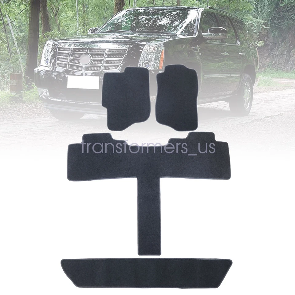 Alfombrillas de terciopelo delanteras y traseras antideslizantes para Cadillac Escalade 2007-2014 Foto 2 de 4