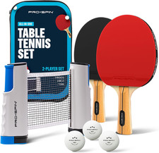 All-In-One Ping Pong Set - Retractable Ping Pong Net for Any Table, High Perform