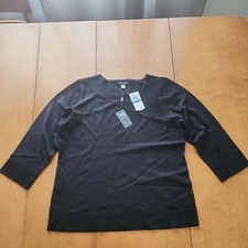 CABLE  GAUGE Women's Cardigan Sweater Jet Black Size XL  58.00 