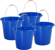 Plastic 2 Gallon Bucket for Cleaning - Car Wash Bucket with Grip Handle - Royal
