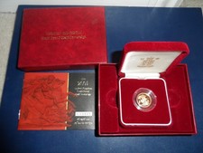 2001 Gold Half Sovereign Coin, Queen Elizabeth II-Proof with Certification Box
