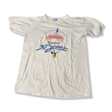 Vintage Disneyland T-Shirt Adult Large White 30th Anniversary Mickey Mouse 80s