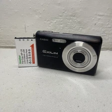 Casio Exilim EX-Z75 7.2MP Digital Camera Black Tested w/Battery Great Works!