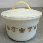 Pyrex Gold Butterfly Sugar Bowl with Lid RARE Vintage # 11
