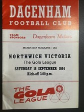 Dagenham v Northwich Victoria(Gola League 84/5) 15/9/84