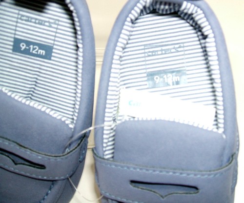 Carter's Baby Boy's Soft Chambray Crib Loafers Navy Sized US:4 (9-12M) (READ) - Picture 3 of 5