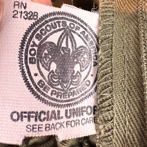 Boy Scouts Of America Shorts Mens 40 Olive Green Uniform Slash Pockets High-Rise - Picture 8 of 10