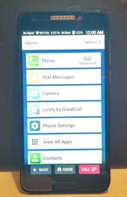Jitterbug Smart 2 SPH-A120 For Parts Elderly Cellular Smartphone Untested As Is