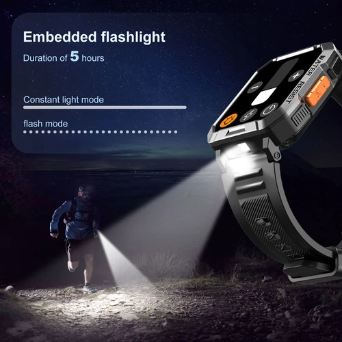 Militär Smartwatch Herren mit Telefonfunktion Pulsmesser Schlafmonitor Sportuhr - Bild 4 von 11