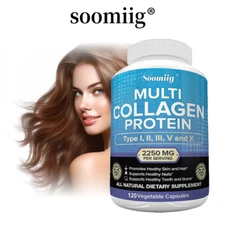 Multi Collagen Protein Type I,II,III,V And X Supplement,Skin,Hair,Nails Support