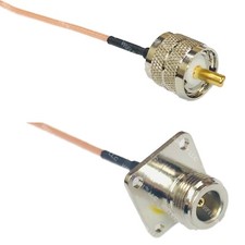 RG316 PL259 UHF Male to N FLANGE FEMALE RF Cable Rapid-SHIP LOT