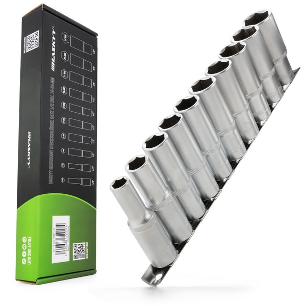 "StecknüSse Satz Einsatz 10-24Mm Sechskant SteckschlüSsel 1/2\" 76Mm Lang Nuss Set"-image