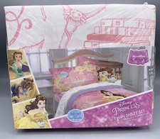 Disney Princess Twin Sheet Set Super Soft Beauty  Beast AGE WEAR INSIDE PACKAGE