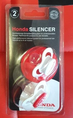 ORIGINAL HONDA BABYS BABY KINDER SCHNULLER SCHNULLER SCHALLDÄMPFER PAAR