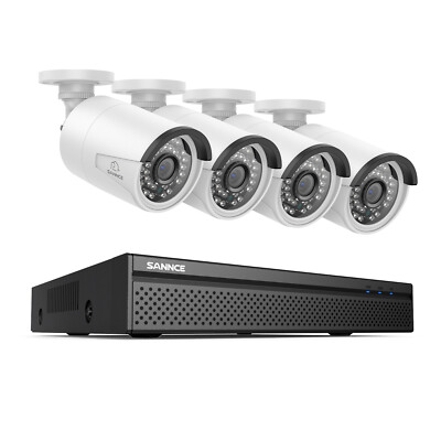 SANNCE 4K 8CH NVR 5MP POE Security IP Camera System 2-Way Audio Human Detection