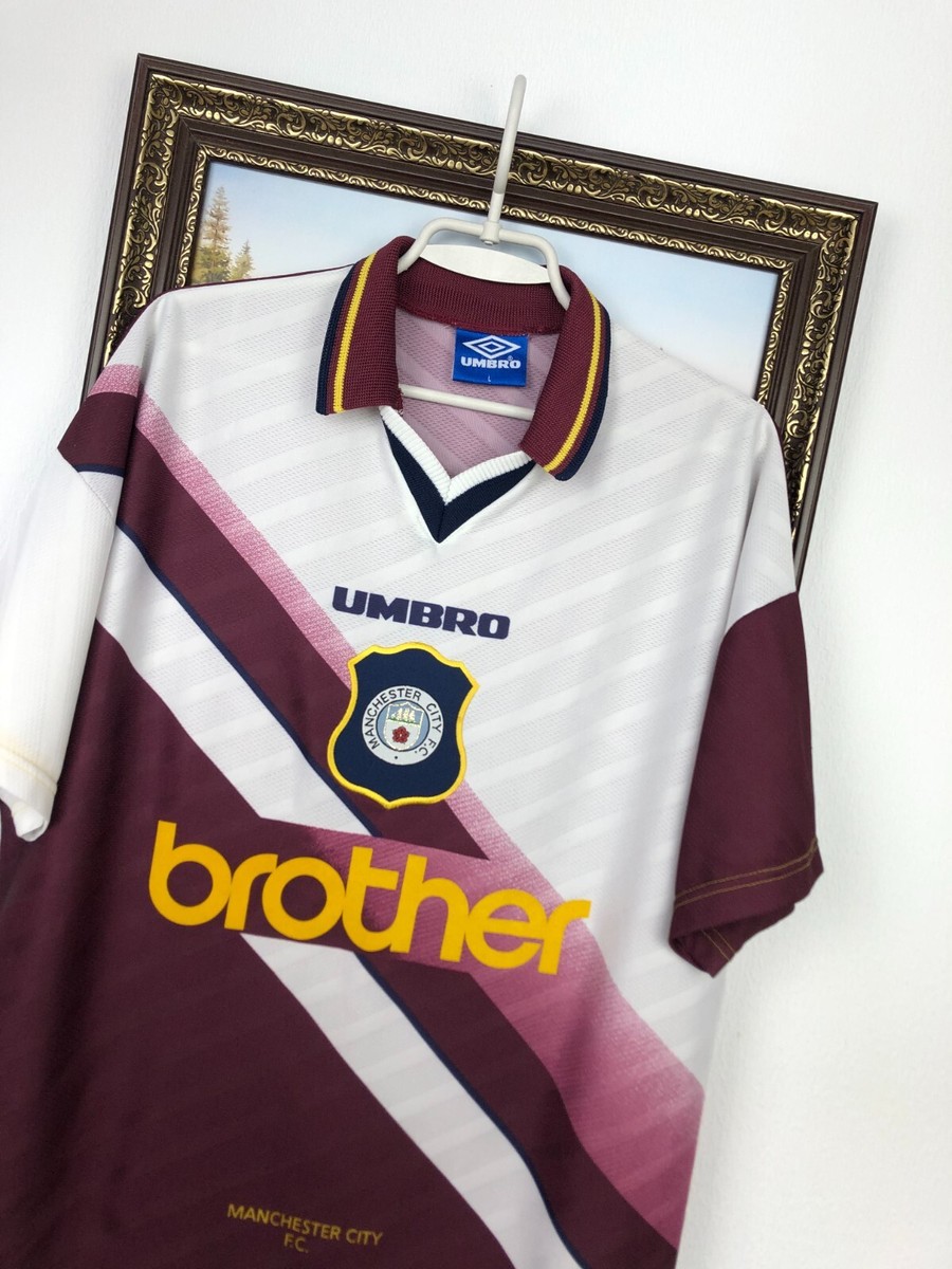 Manchester City Away football shirt 1996 Soccer Umbro Jersey Mens