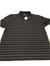 Men  s Ben Hogan Performance SS Golf Polo XL NWT Blue With Green Stripes