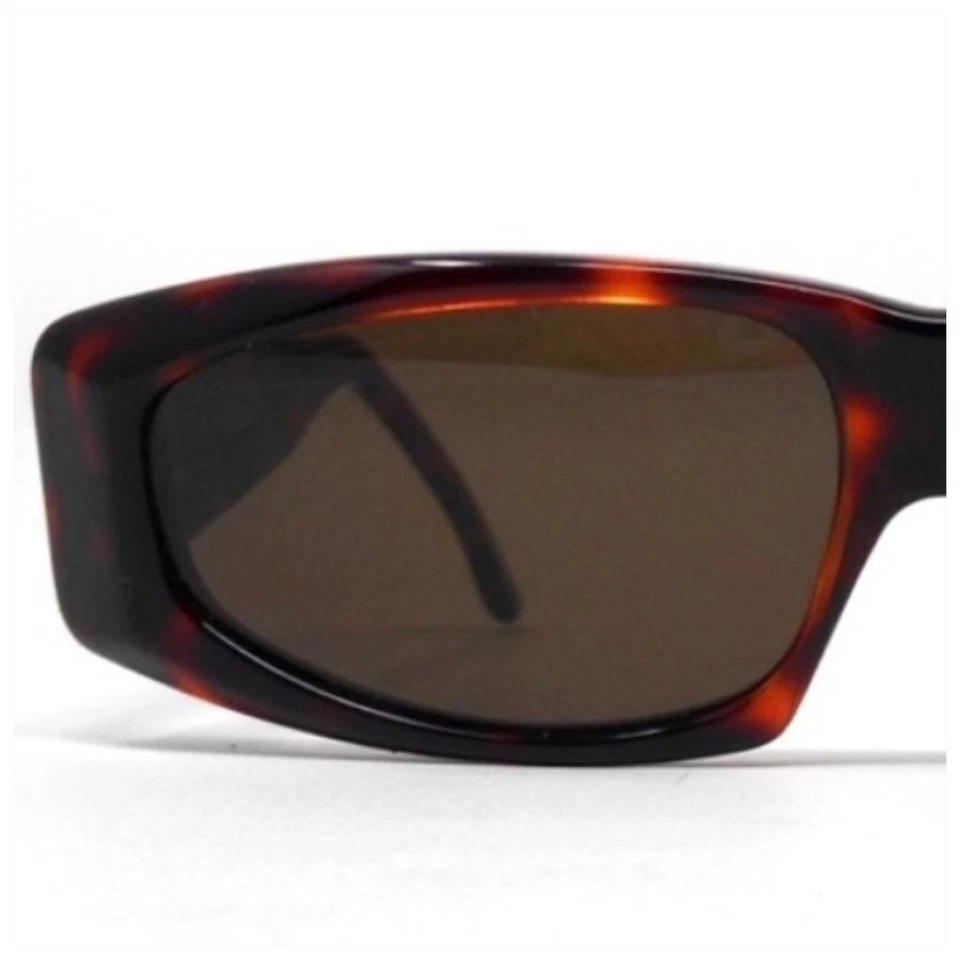 Gafas de sol angulares francesas vintage años 80 marrón y negro, stock muerto, marco Francia Foto 3 de 3