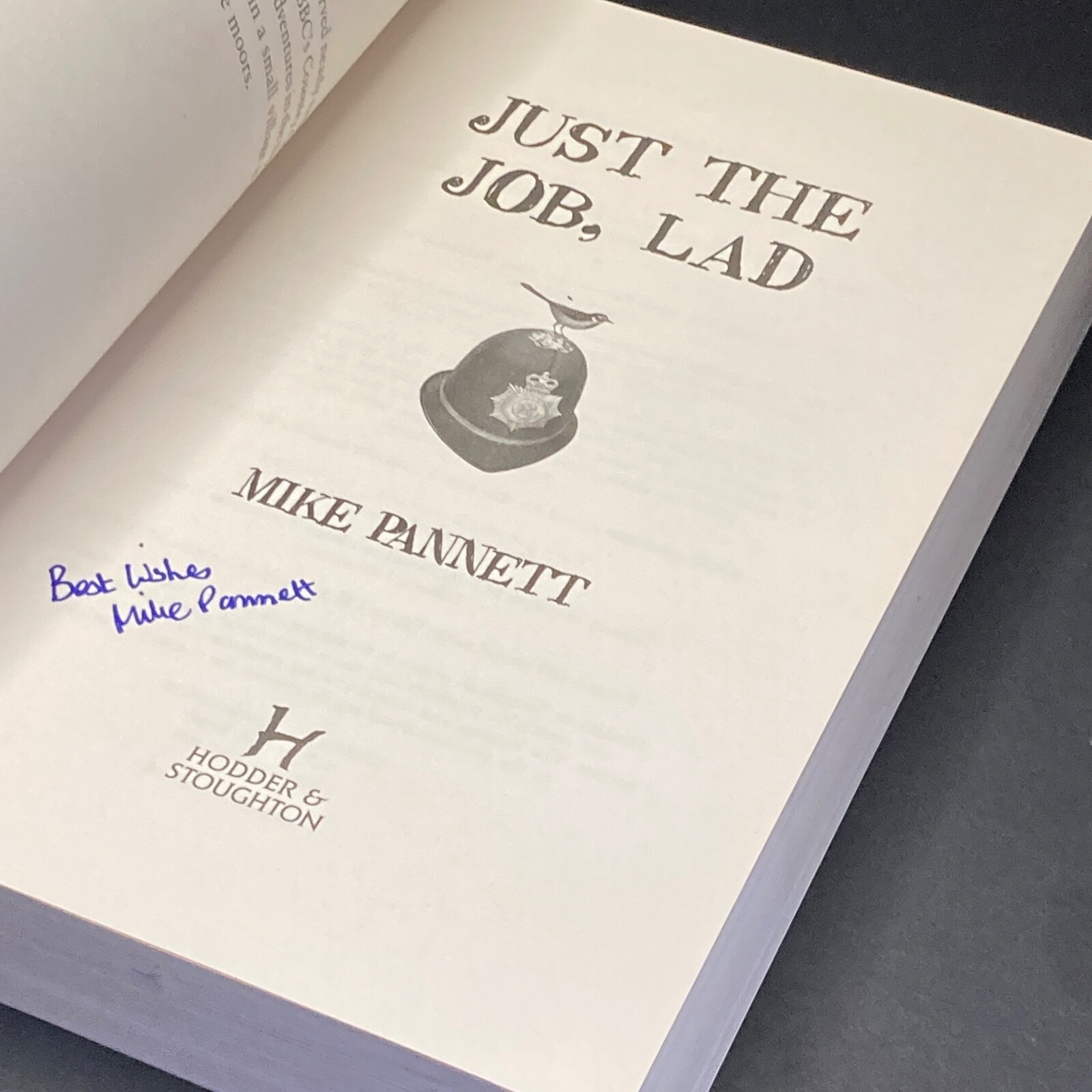 Just the Job Lad Signed by Mike Pannett Paperback Book