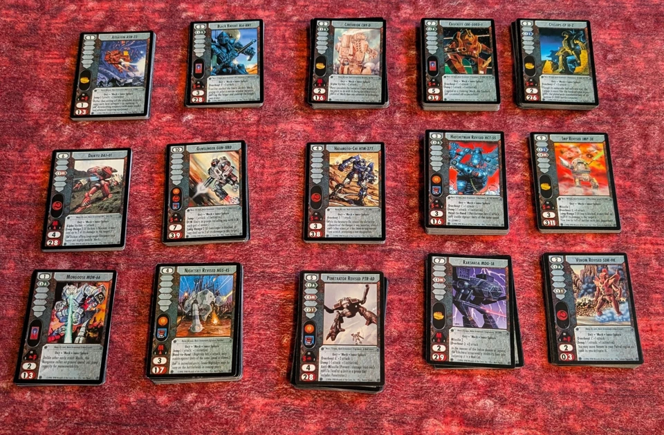 Battletech CCG Commander's Edition Complete Com/Unc Inner Sphere I.S. Mech Set - Image 2 of 2