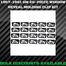 GM G 1969-1981 carrocería ventana de vidrio trasero parabrisas moldura moldura clips reveladores